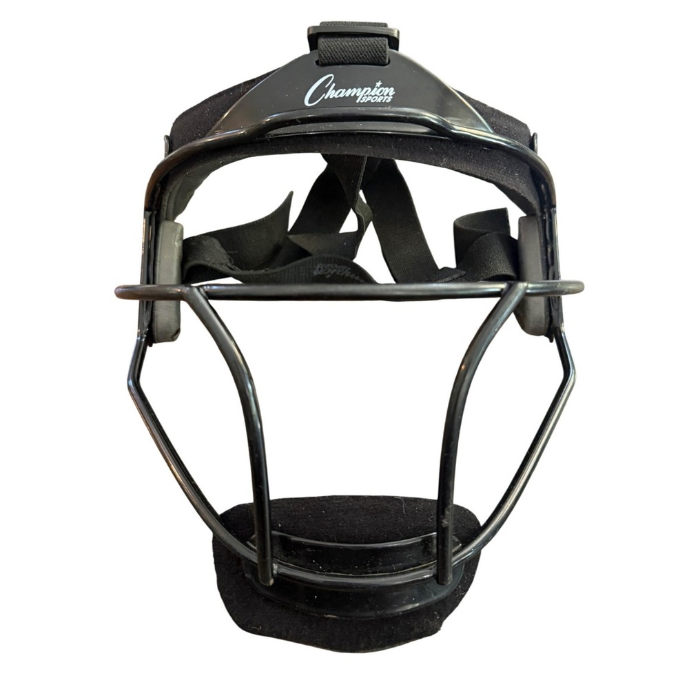 Champion Sports Softball Fielder Face Mask Black Adult Metal Adjustable